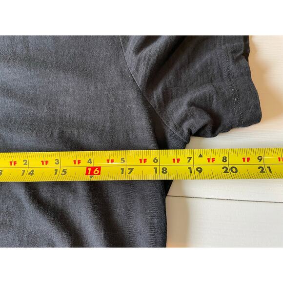 Theory T-Shirt Dress Black Sz L Cotton Short Sleeves Cherry B2 Sea Slub Staple - Picture 5 of 6